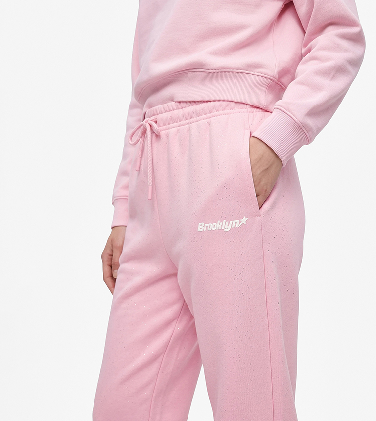 Brooklyn Print Drawstring Joggers