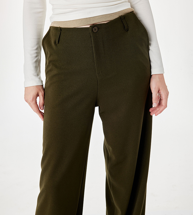 Koton  Casual Pants - Khaki Casual Pants