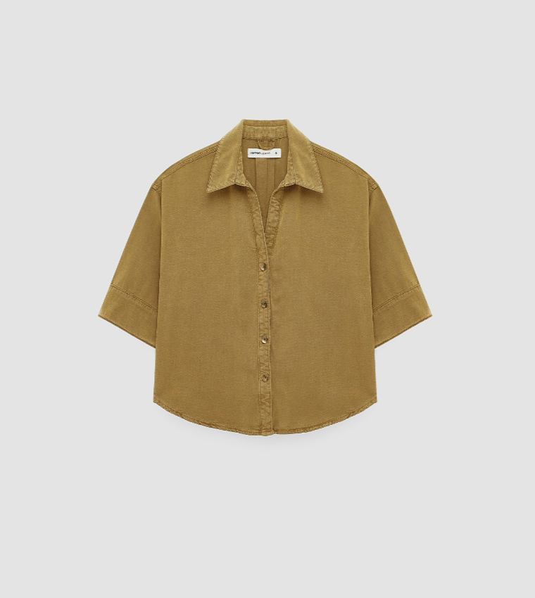 Solid Classic Collar Oversized Shirt