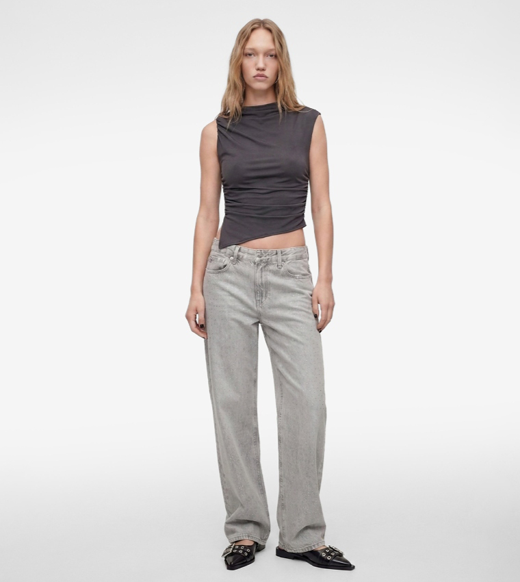 Koton  Sleeveless Tops - Grey Waistcoats