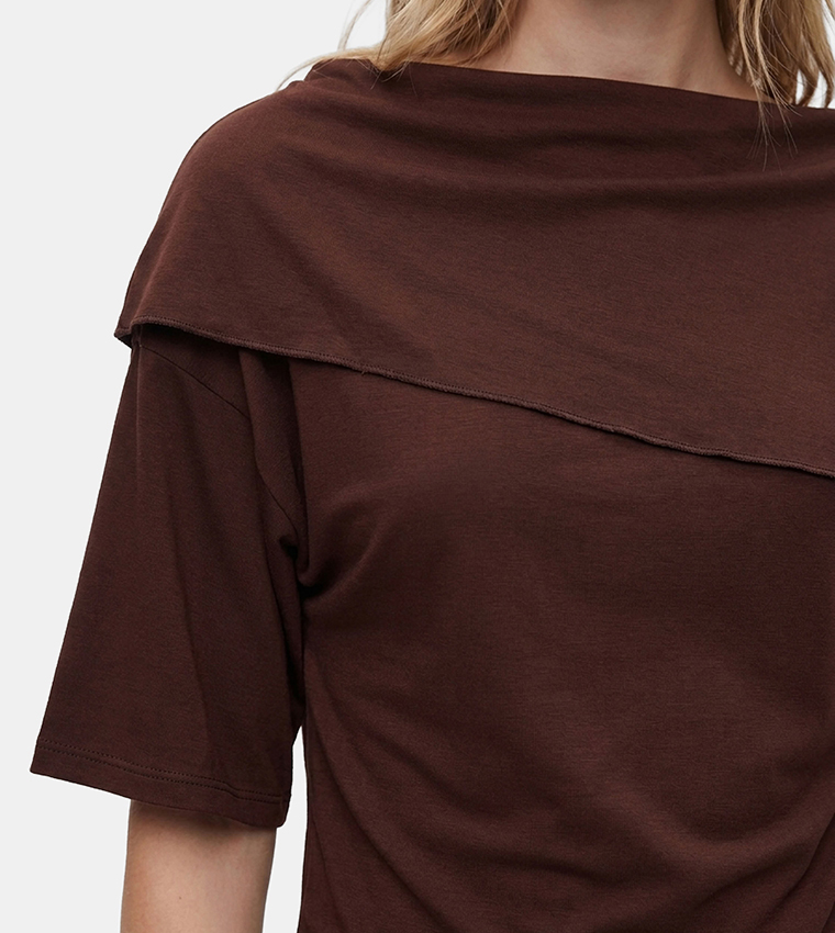 كوتون  توبات قصيرة - بني  Cropped Tops