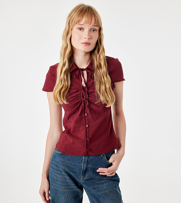 Solid Short Sleeves Shirt