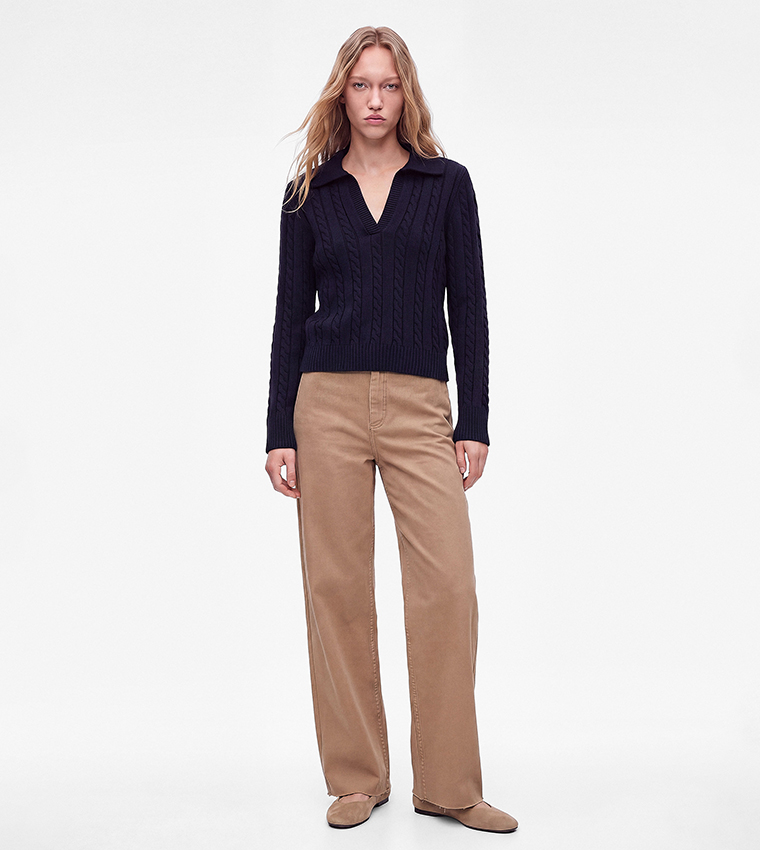 Koton  V-neck Sweaters - Navy V-neck Sweaters