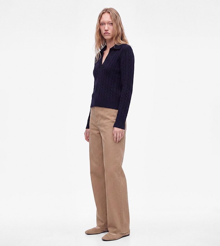 Koton  V-neck Sweaters - Navy V-neck Sweaters