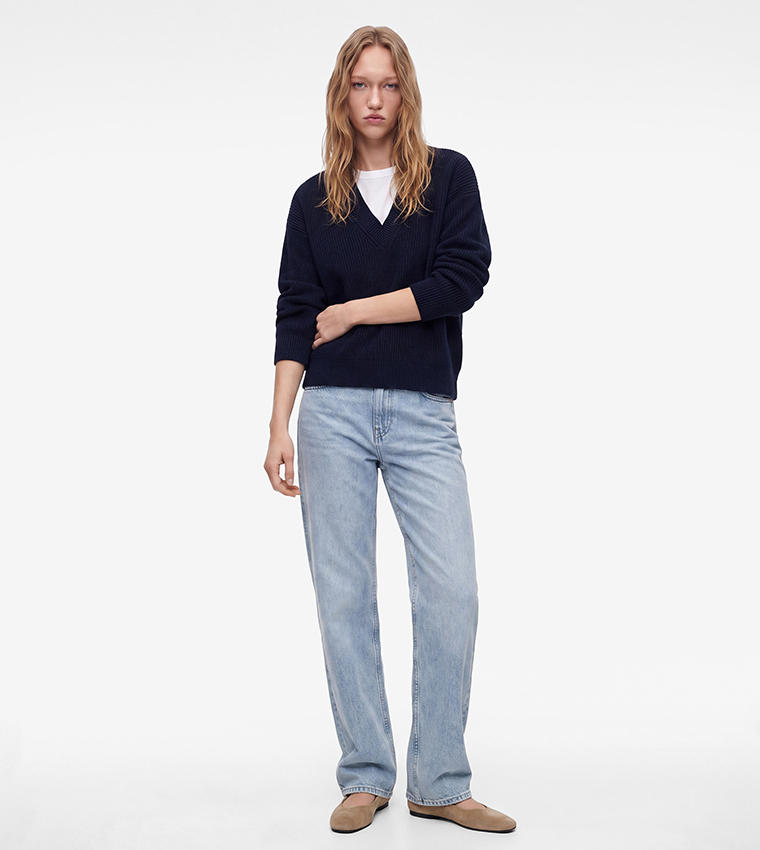 كوتون  سترات بياقة V  - كحلي V-neck Sweaters