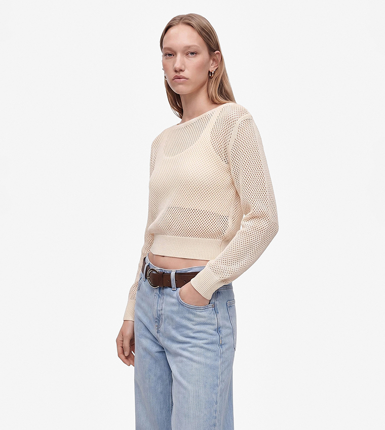 كوتون  سترات بياقة دائرية - بيج Round Neck Sweaters