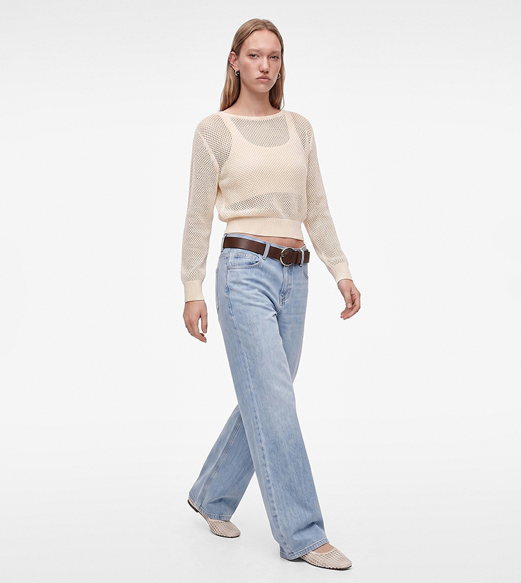 كوتون  سترات بياقة دائرية - بيج Round Neck Sweaters
