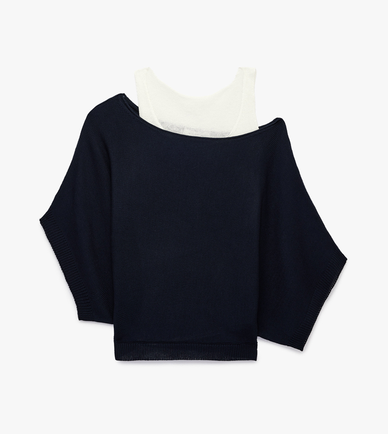 Solid Boat Neck Oversized Sweater