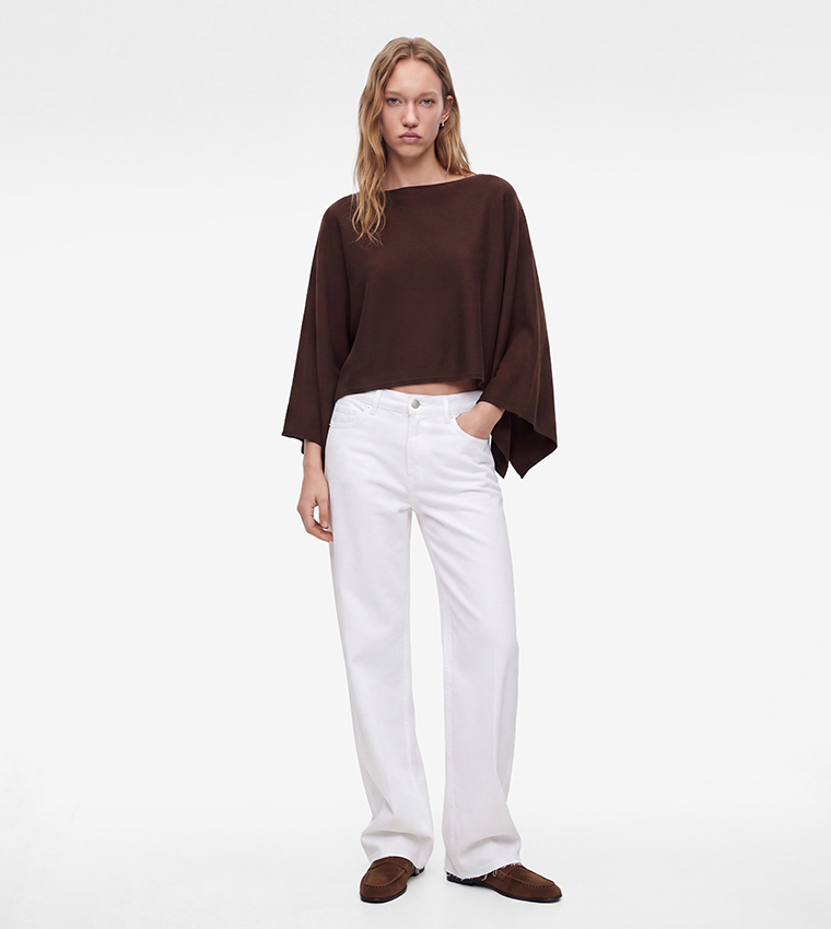 كوتون  سترات بياقة دائرية - بني  Round Neck Sweaters