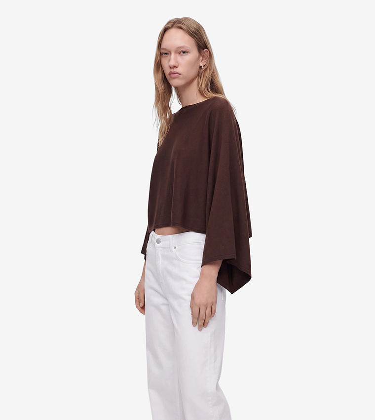 كوتون  سترات بياقة دائرية - بني  Round Neck Sweaters