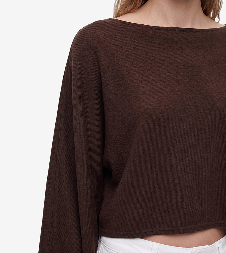 كوتون  سترات بياقة دائرية - بني  Round Neck Sweaters