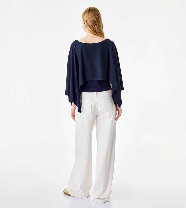 Koton  Round Neck Sweaters - Navy Round Neck Sweaters