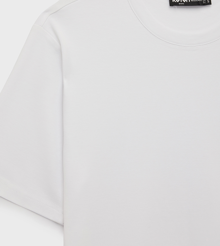 Solid Short Sleeves Crew Neck T-Shirt