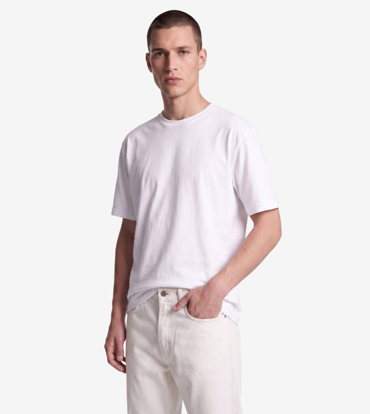 Solid Crew Neck T-Shirt