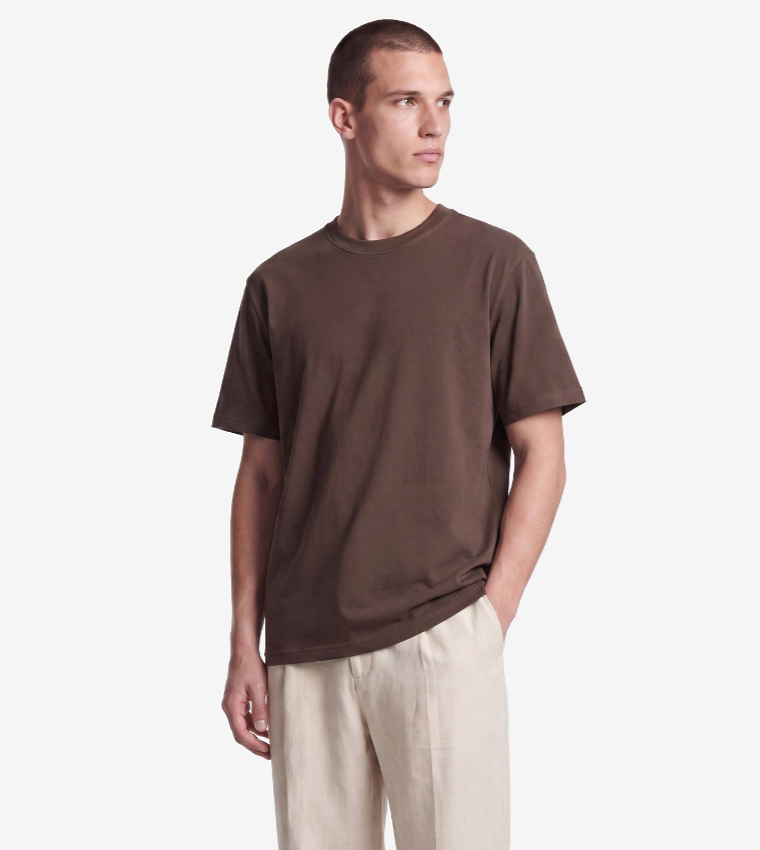 Solid Crew Neck T-Shirt