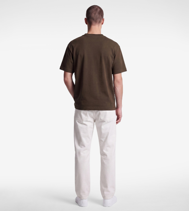 Koton  Round Neck T-Shirts - Olive Sports Bras