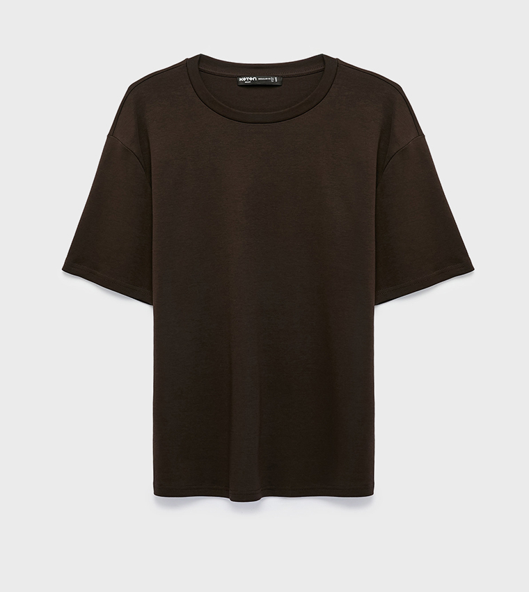 Solid Crew Neck Oversized T-Shirt