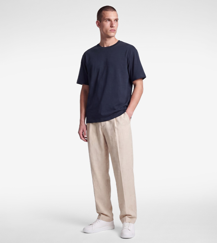 Solid Crew Neck Oversized T-Shirt