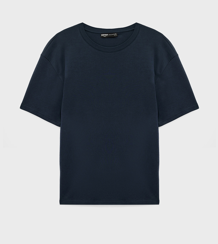 Solid Crew Neck Oversized T-Shirt