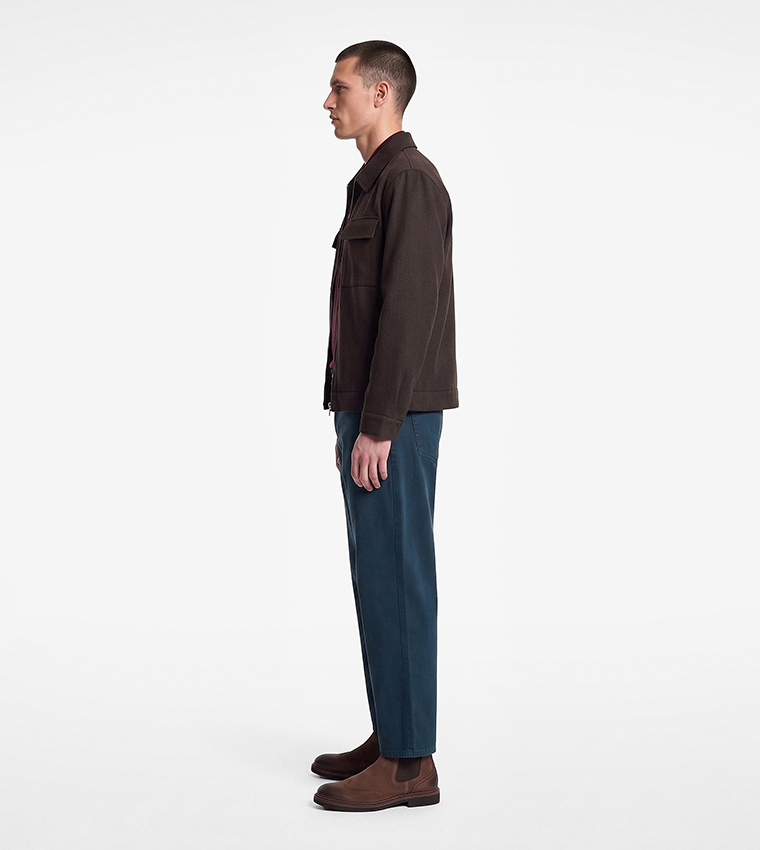 Solid Barrel Fit Pants