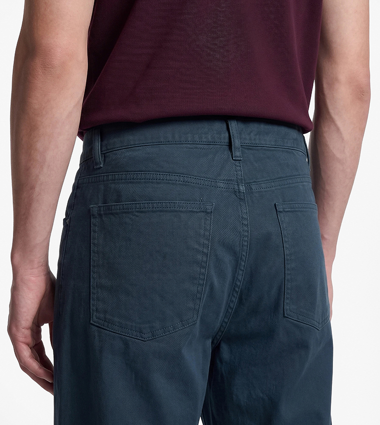 Solid Barrel Fit Pants