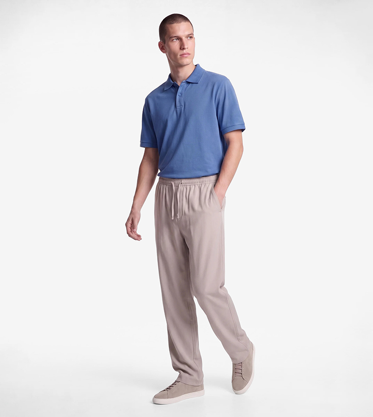 Solid Slim Fit Casual Pants