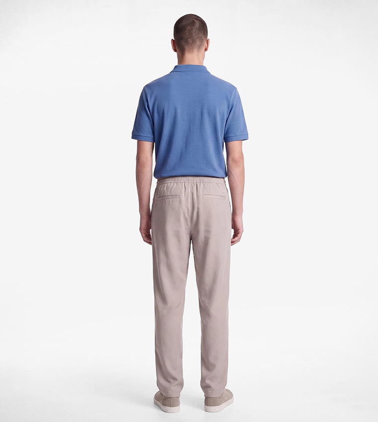 Solid Slim Fit Casual Pants