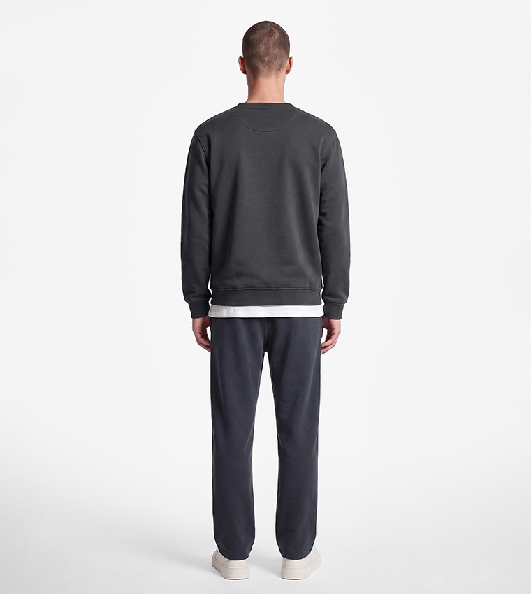 Solid Crew Neck Sweatshirt