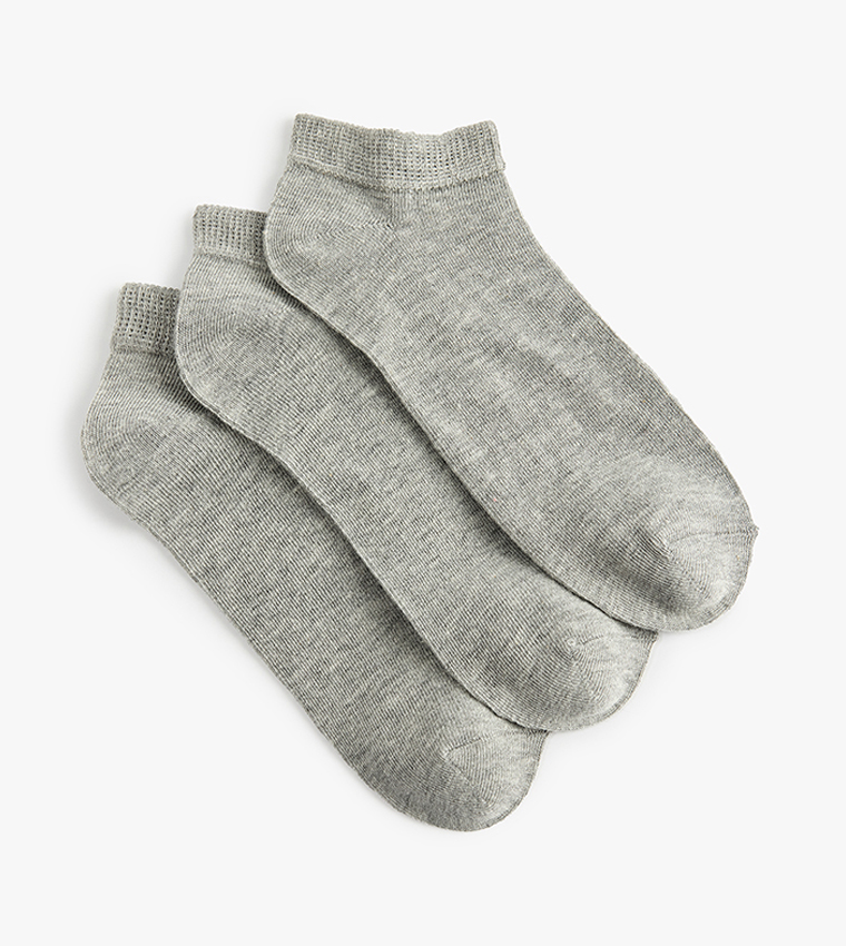 3-Pack Solid Ankle Socks