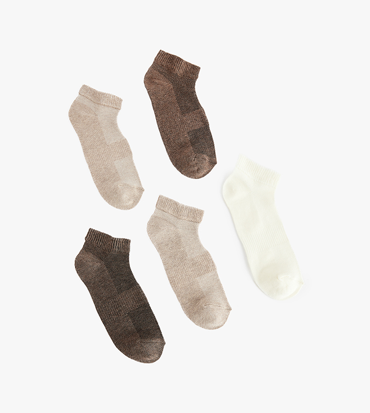 5-Pack Solid Ankle Socks