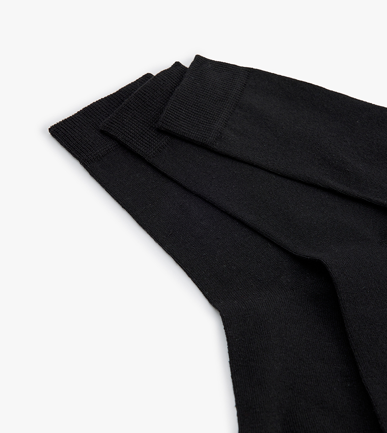 3-Pack Solid Crew Socks
