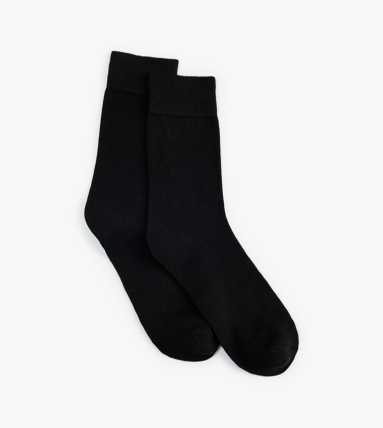 2-Pack Solid Crew Socks