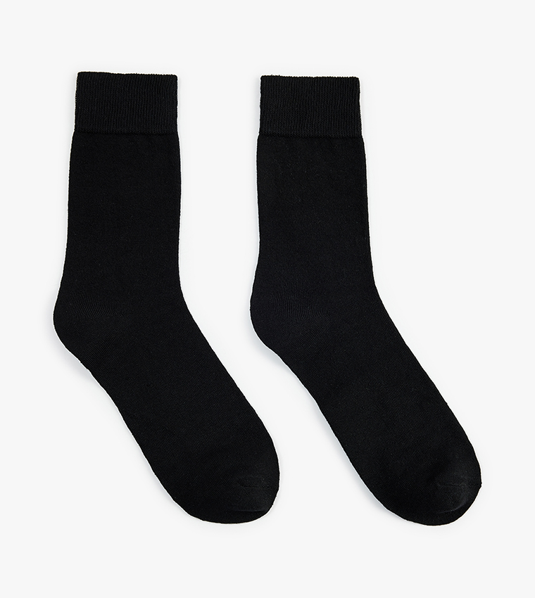 2-Pack Solid Crew Socks