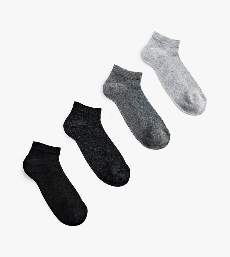 4-Pack Solid Ankle Socks