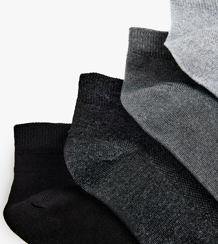 4-Pack Solid Ankle Socks