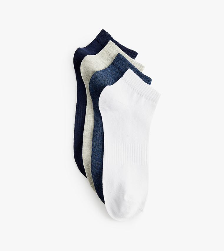 4-Pack Solid Ankle Socks