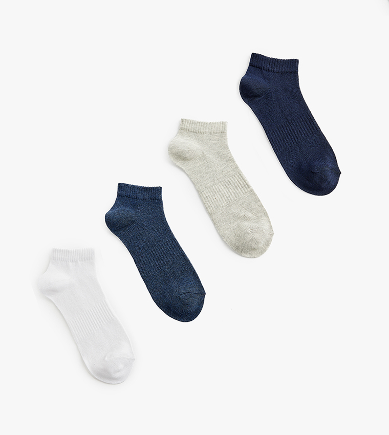 4-Pack Solid Ankle Socks
