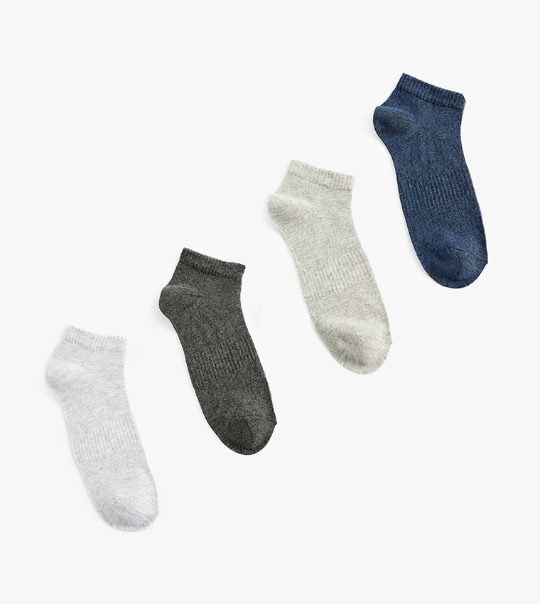 4-Pack Solid Ankle Socks