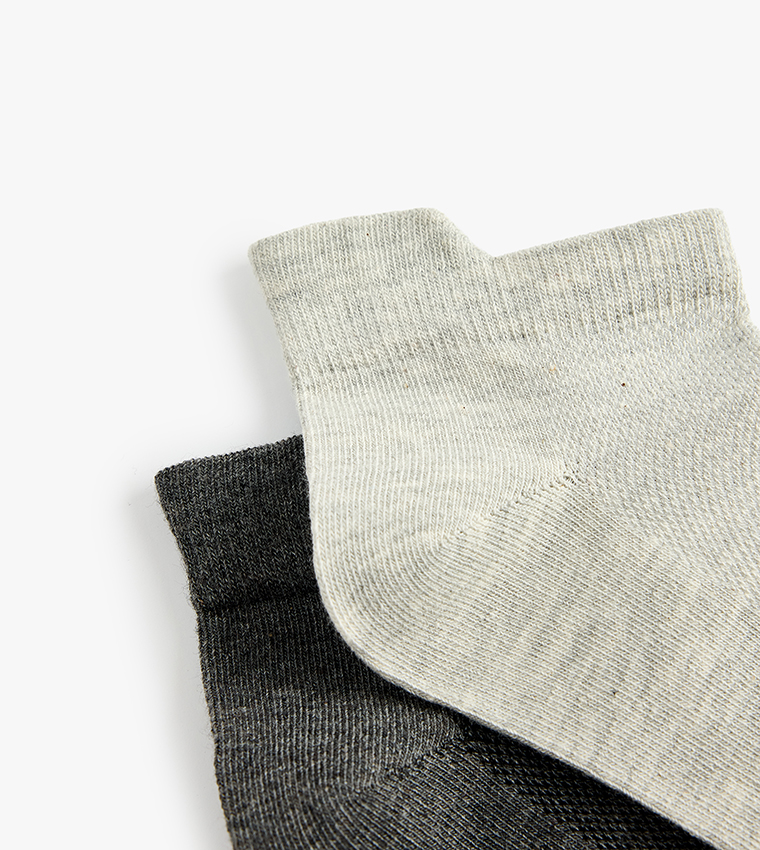 2-Pack Solid Ankle Socks