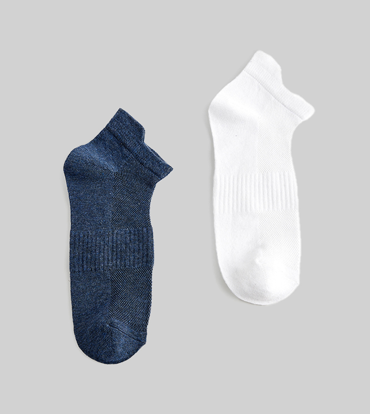 2-Pack Solid Ankle Socks