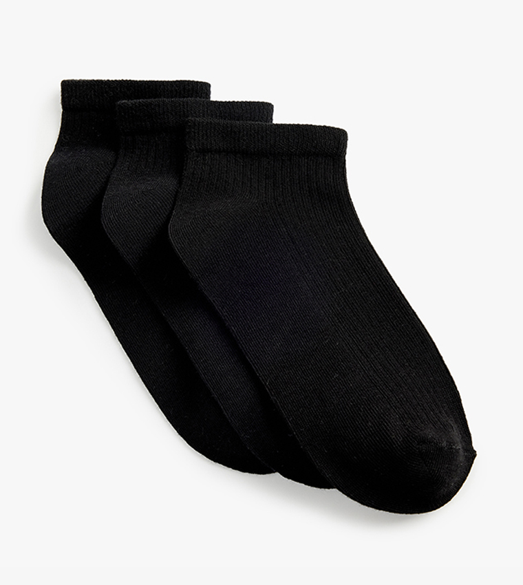 3-Pack Solid Ankle Socks