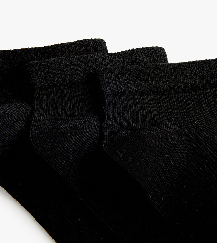 3-Pack Solid Ankle Socks