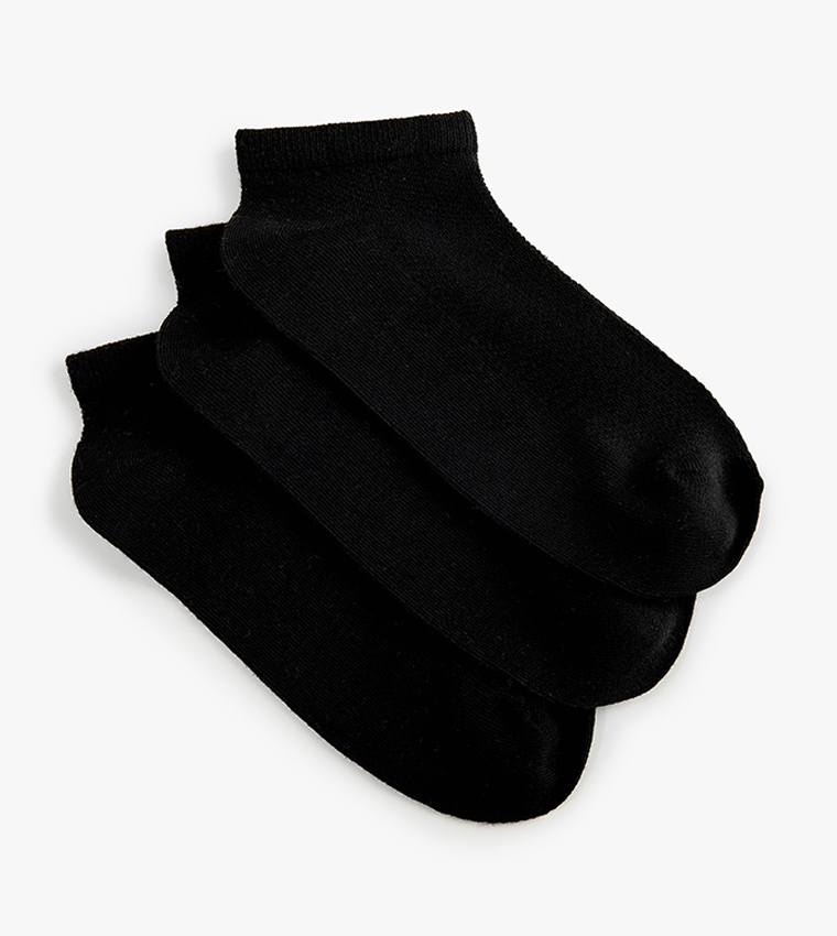 3-Pack Solid Ankle Socks