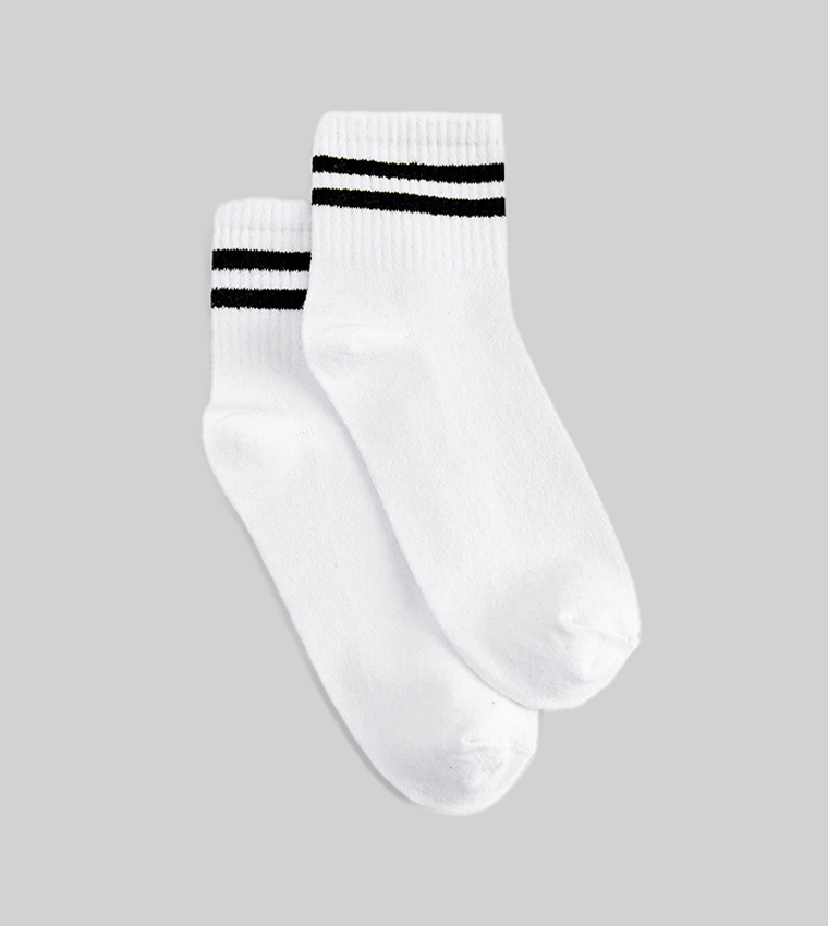 2-Pack Striped Ankle Socks