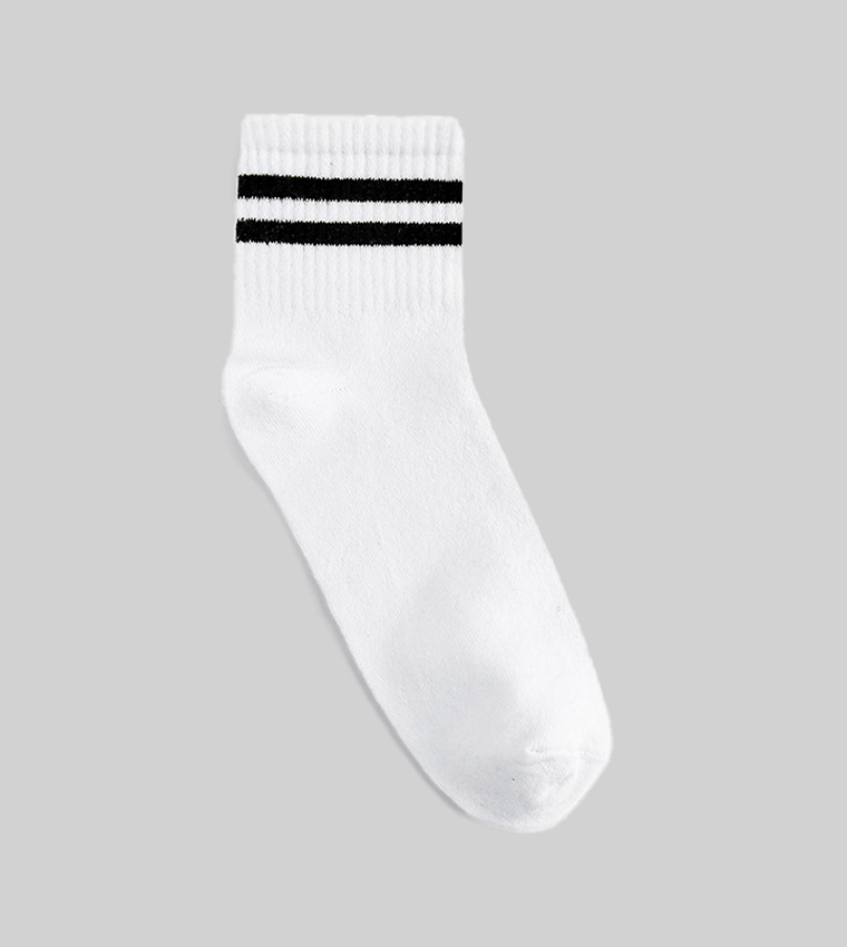 2-Pack Striped Ankle Socks