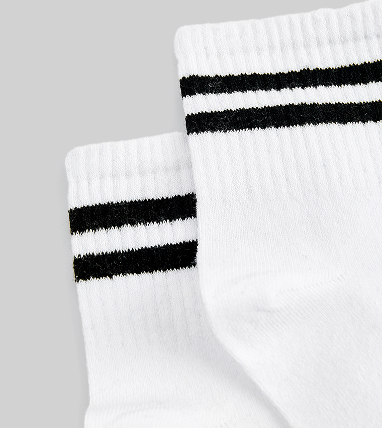 2-Pack Striped Ankle Socks