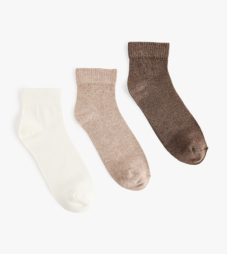3-Pack Solid Ankle Socks