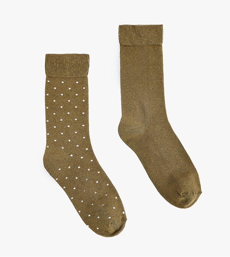 2-Pack Polka Dots Crew Socks