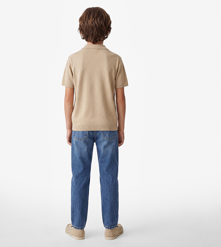 Solid Collared Short Sleeves Polo T-Shirt