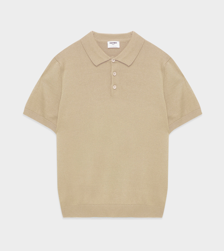 Solid Collared Short Sleeves Polo T-Shirt